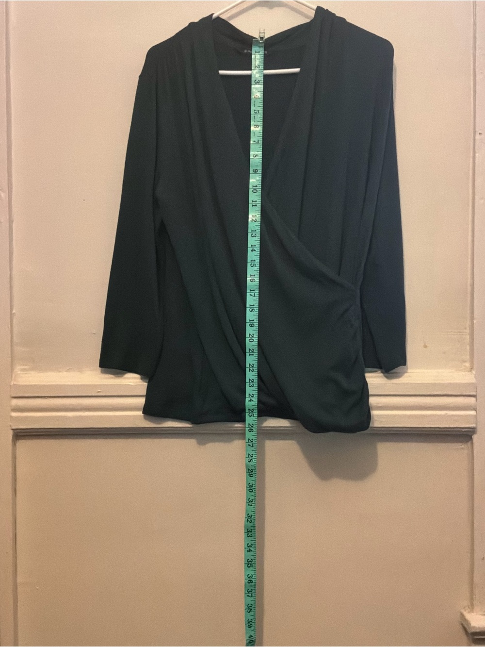 41 Hawthorn Black V-Neck Wrap Front Sweater